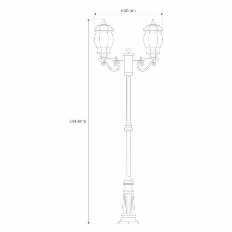 2 Head Post Light Vienna | Assorted Finish and Configuration
