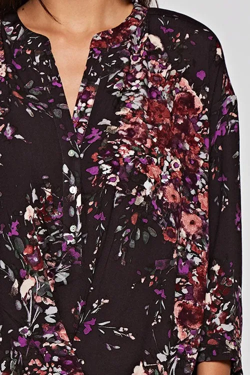 Allover Printed High Low Blouse