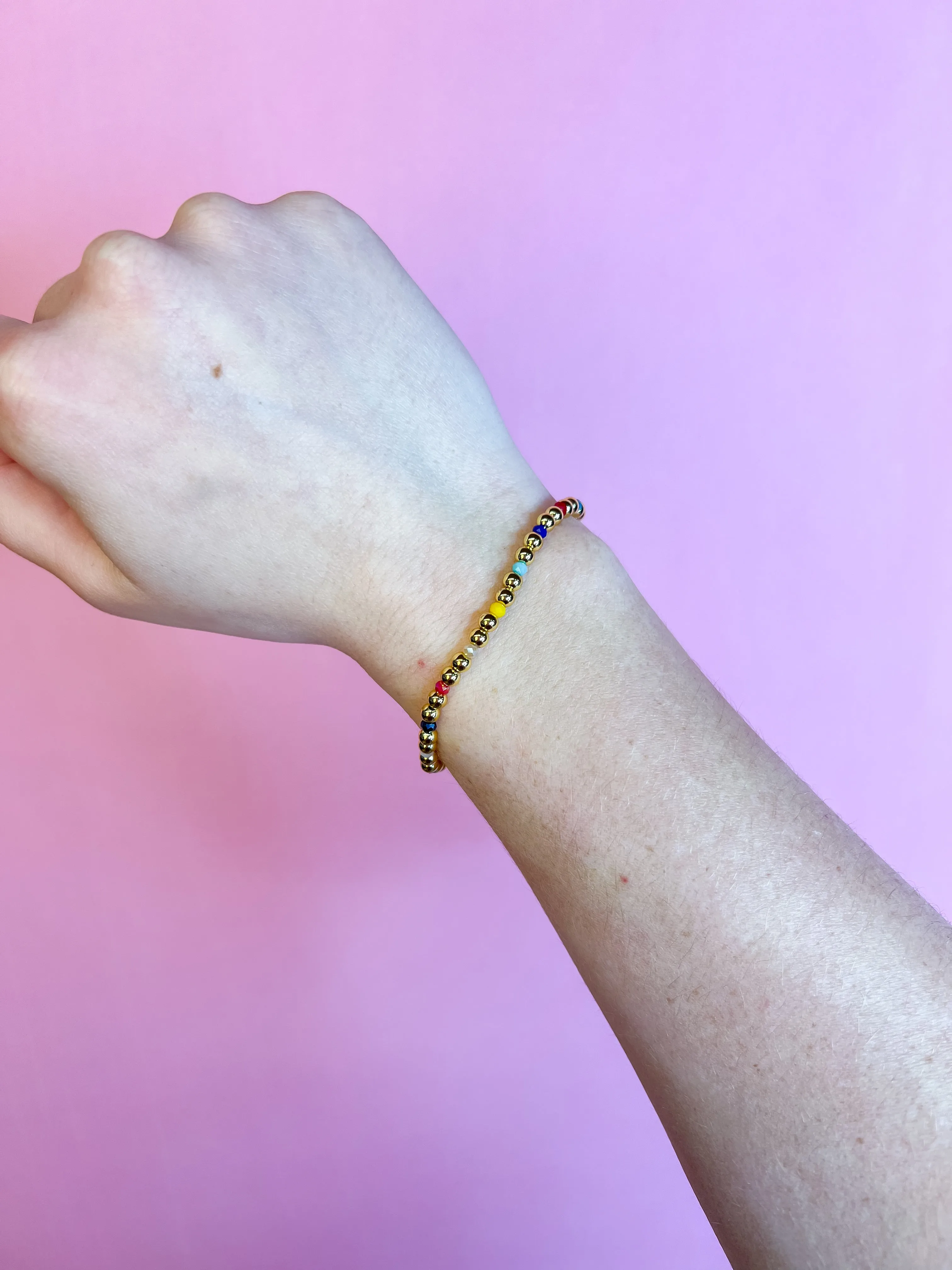 Assorted Colorful Crystal Stretch Bracelet