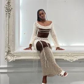 Backless Mesh Dress Crochet Pattern