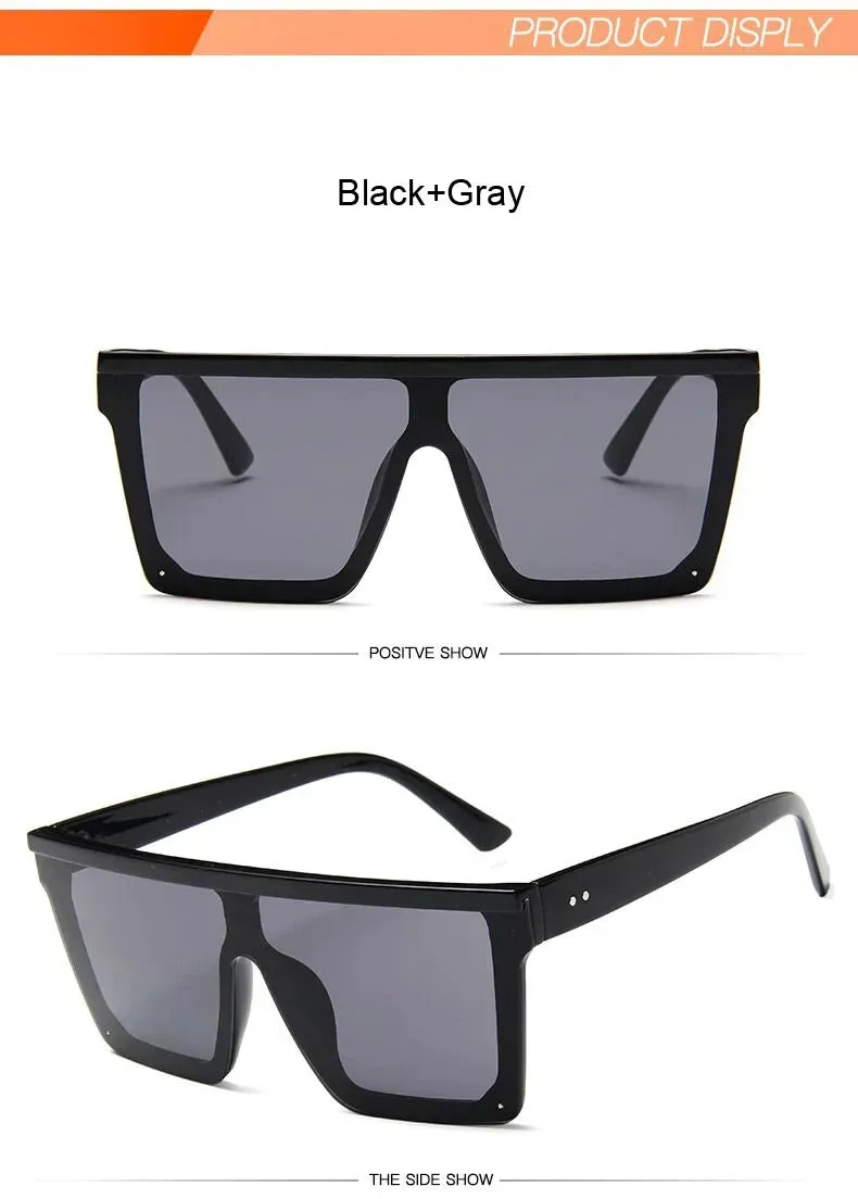 Big oversized Frame square frame shield visors classy sunglasses