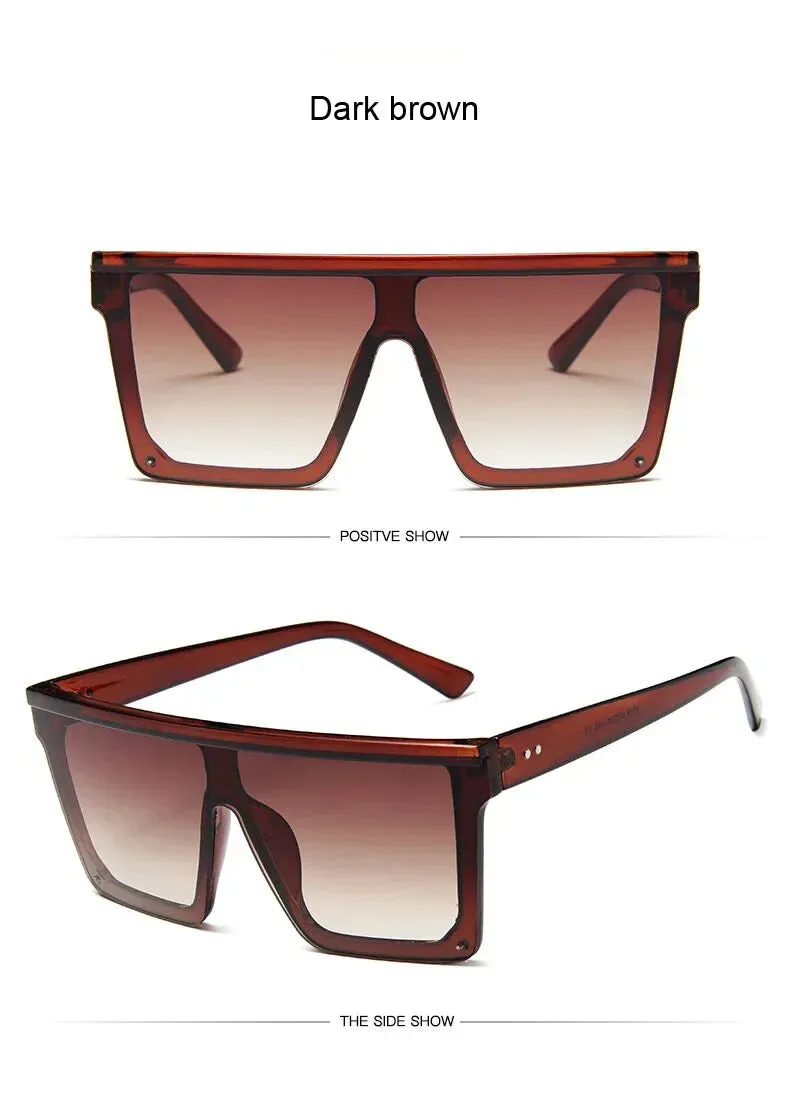 Big oversized Frame square frame shield visors classy sunglasses