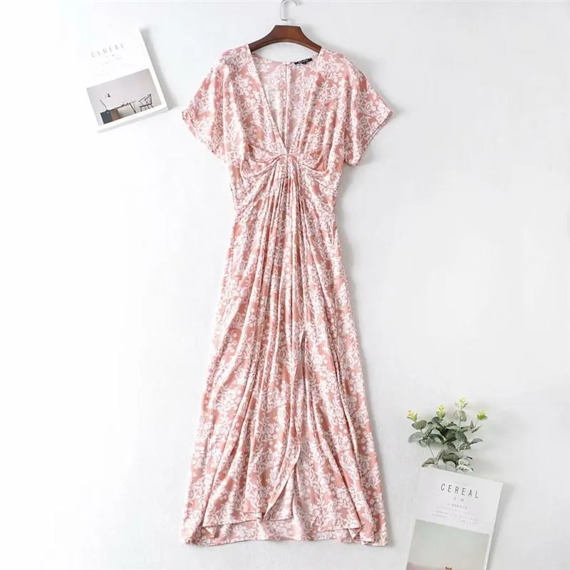 Boho Maxi Dress, Sundress, Wild Floral Vintage Pink Oroslavje