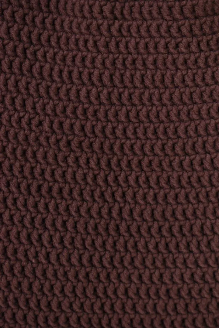 Brown, Orange, and Yellow Crochet Tie Waist Skirt