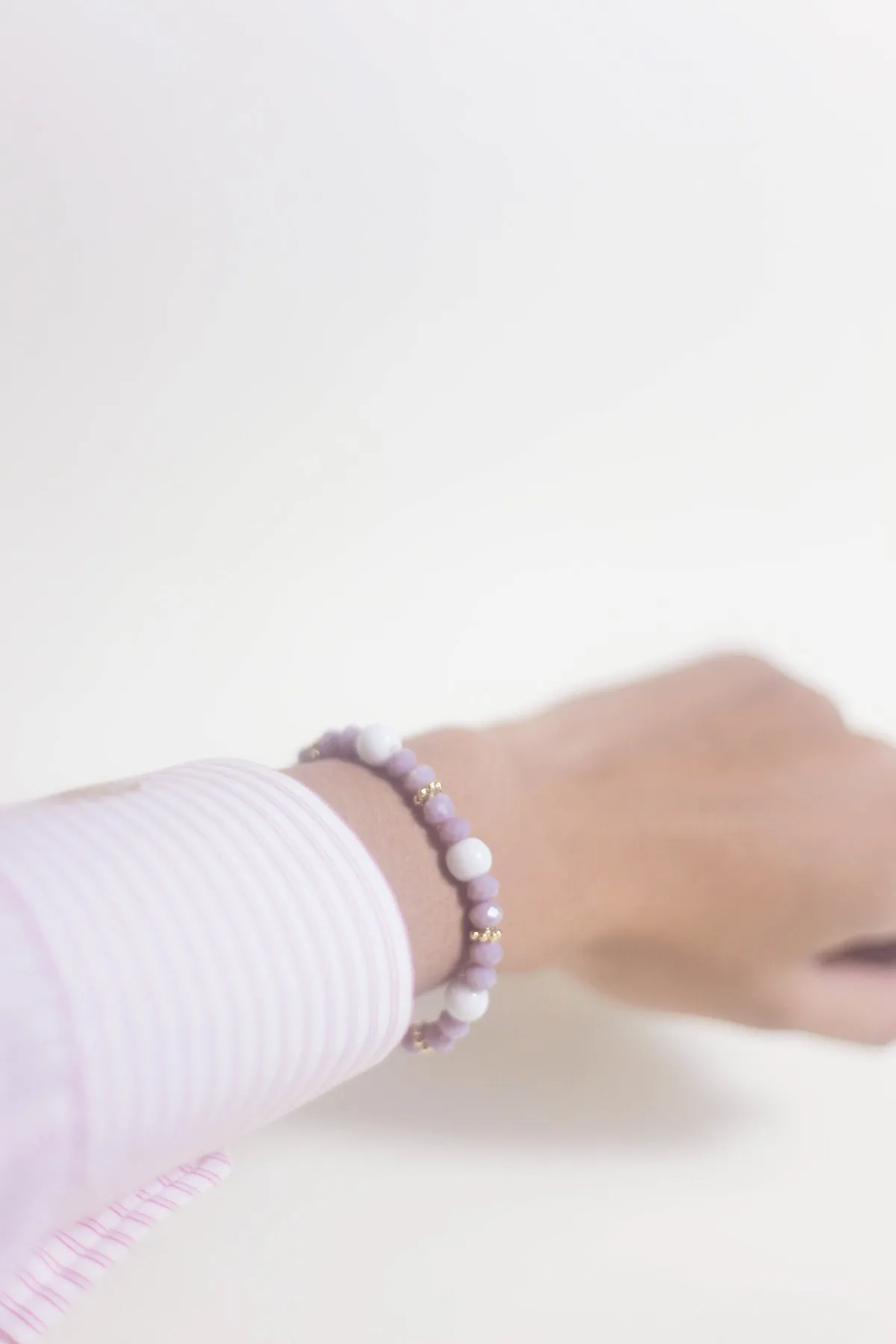 Candy crystal and ceramic bracelet