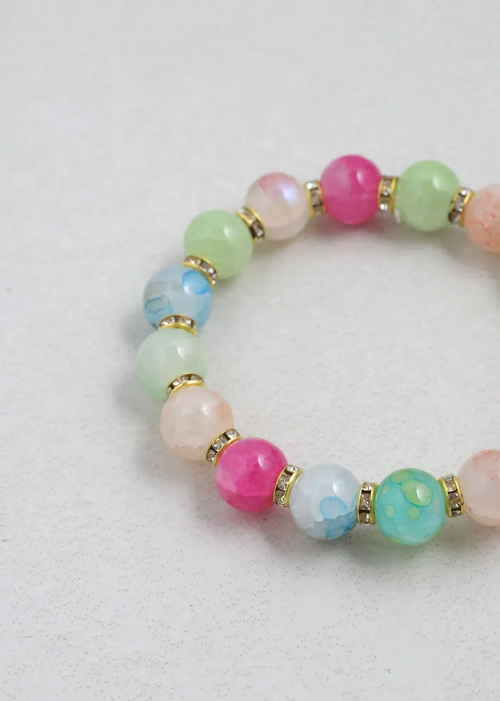 Colorful Marble Bead Bracelet