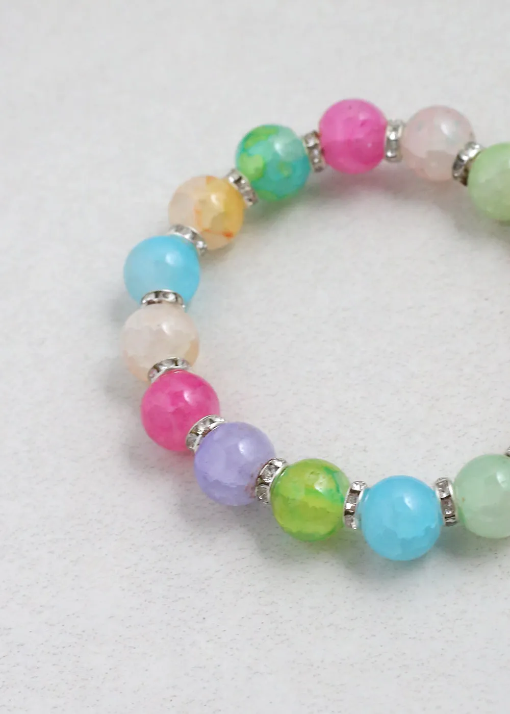 Colorful Marble Bead Bracelet