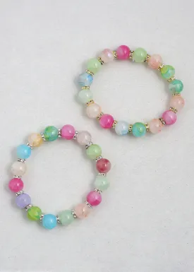 Colorful Marble Bead Bracelet
