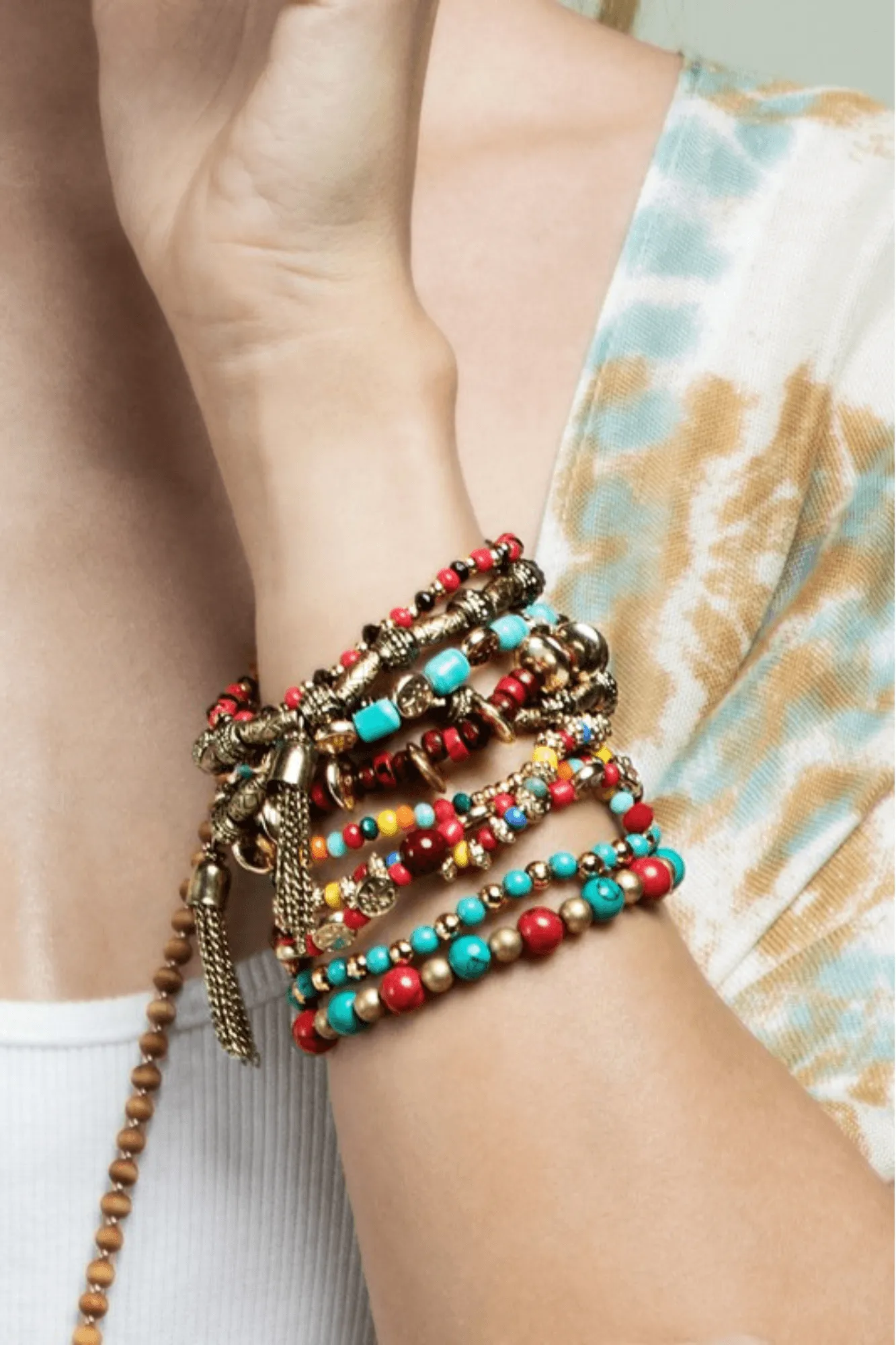 Colorful Mixed Beads Stacked Bracelet