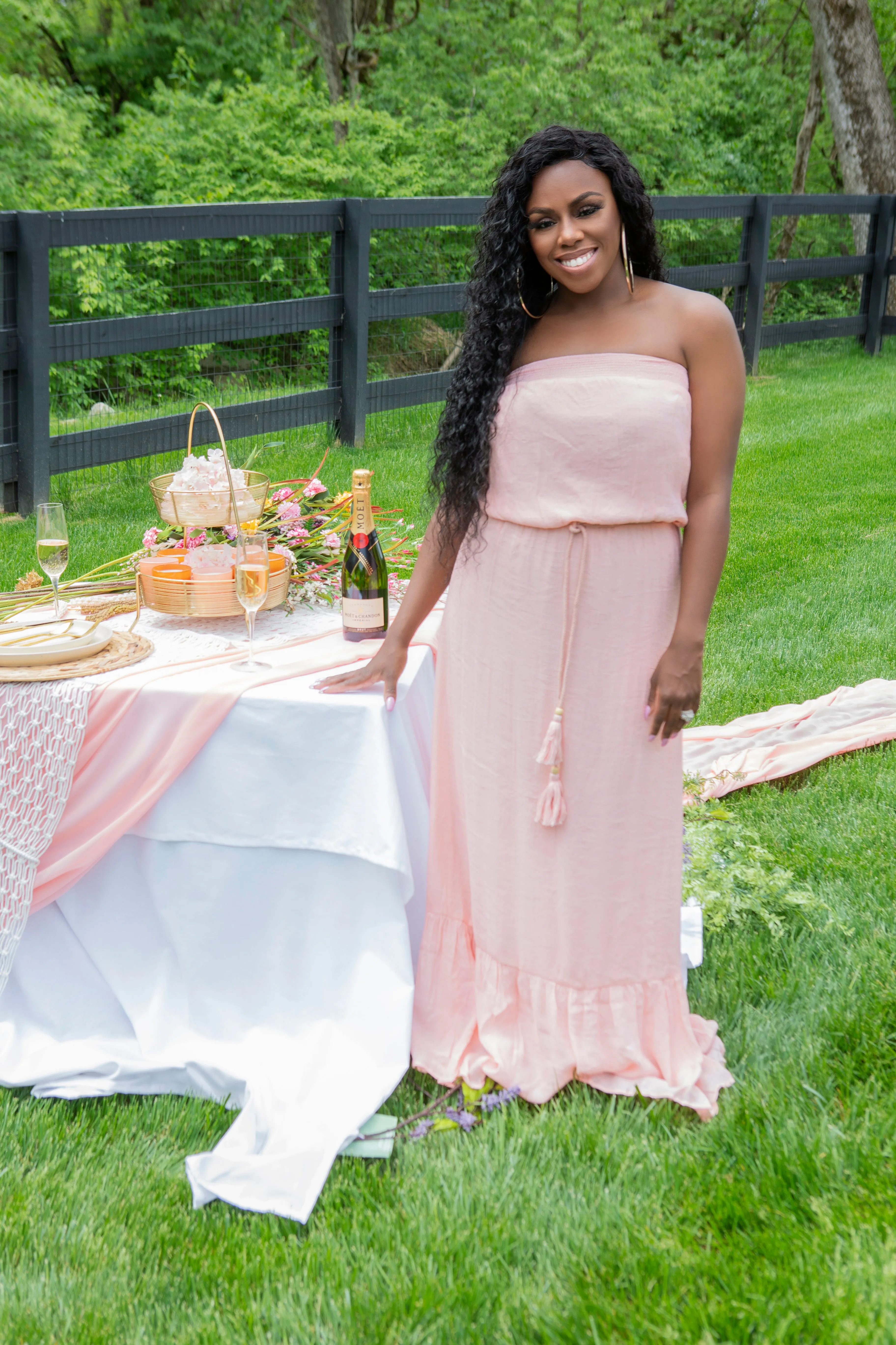 Coral Breeze Maxi Dress (Pink)