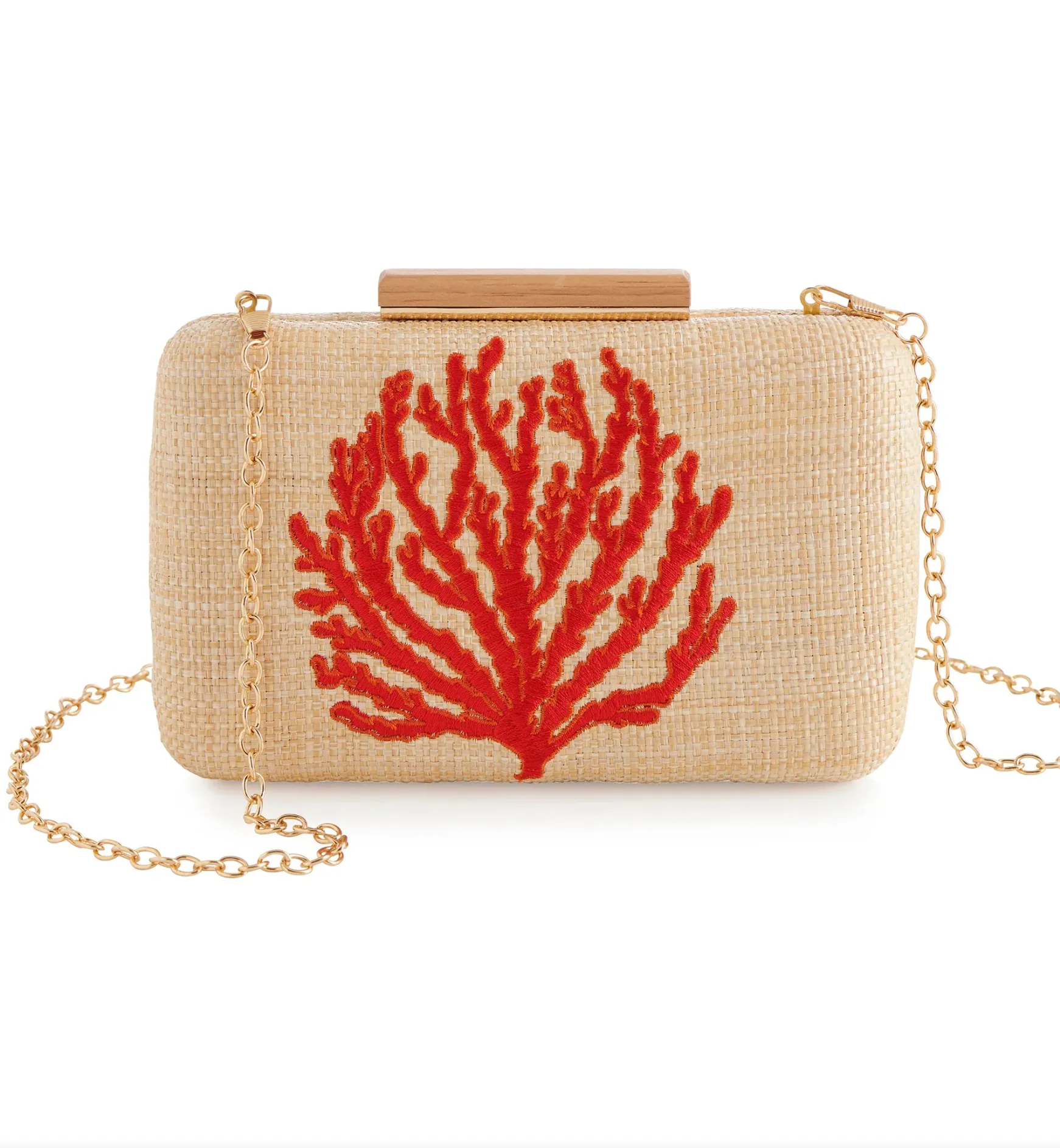 Coral Minaudiere Crossbody