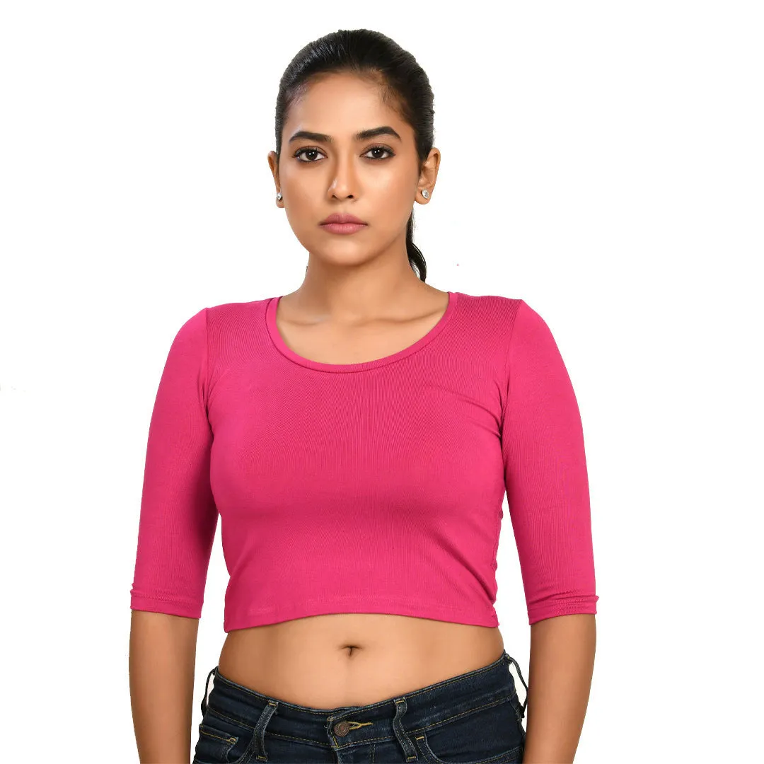 Cotton Rayon Blouses - Elbow Sleeves