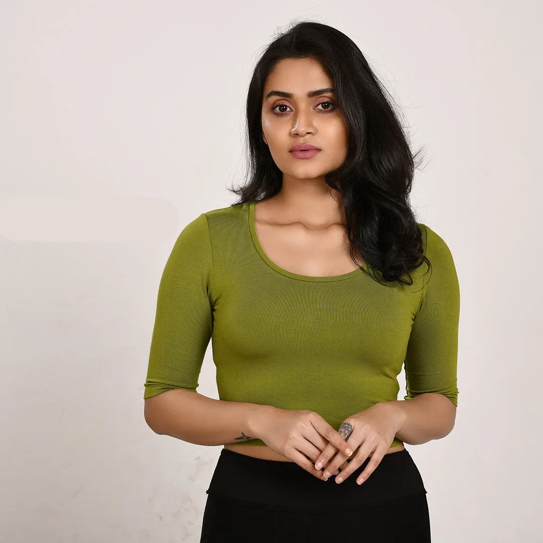 Cotton Rayon Blouses - Elbow Sleeves