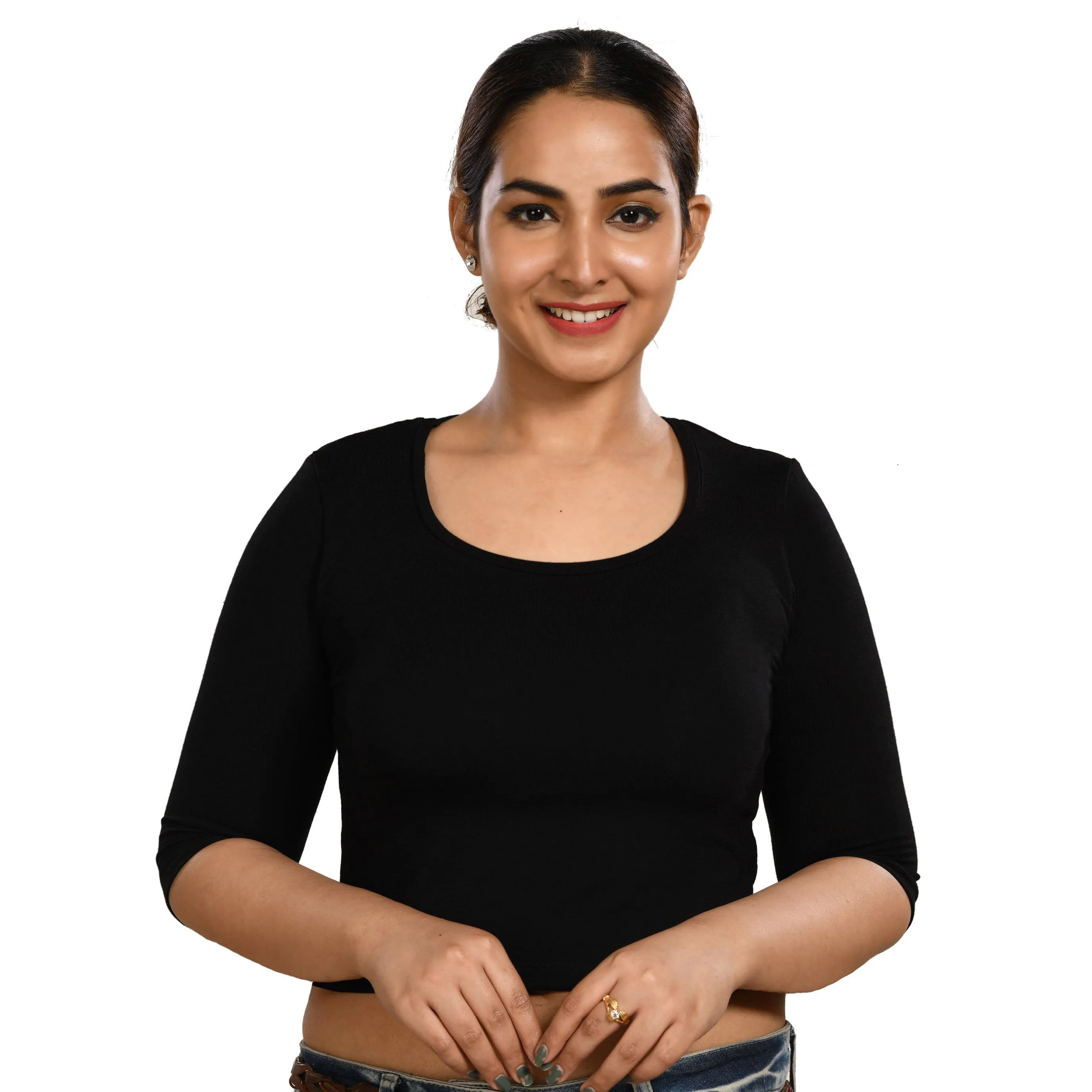 Cotton Rayon Blouses - Elbow Sleeves