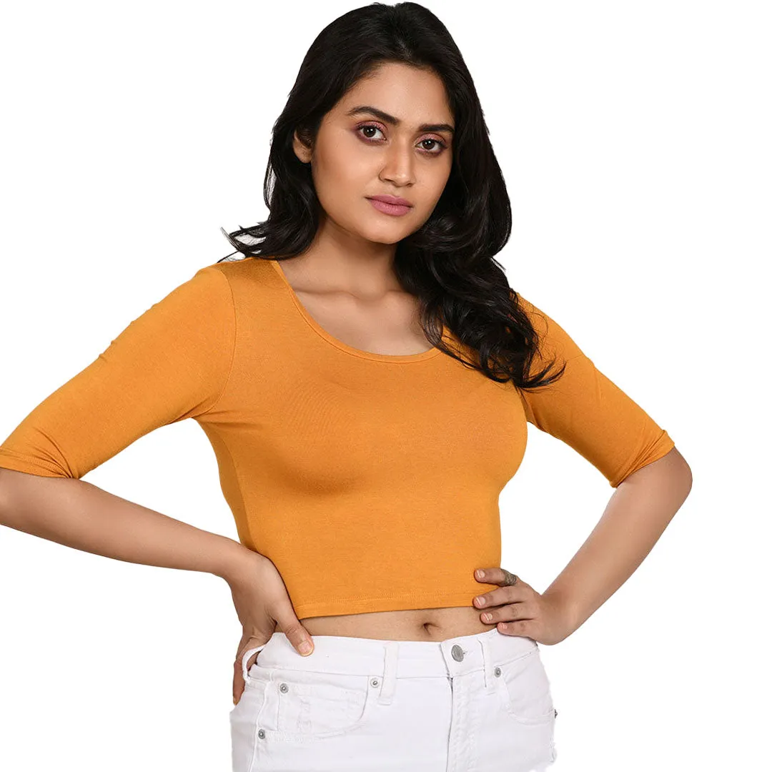 Cotton Rayon Blouses - Elbow Sleeves