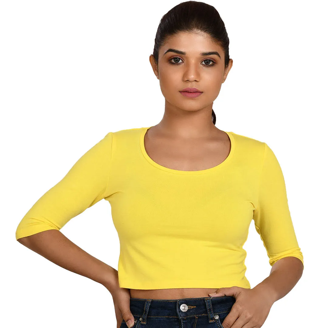 Cotton Rayon Blouses - Elbow Sleeves