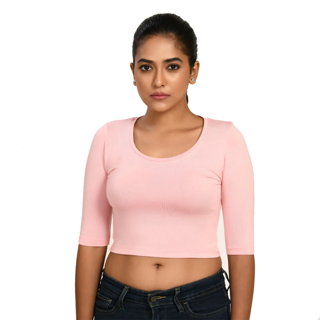 Cotton Rayon Blouses - Elbow Sleeves