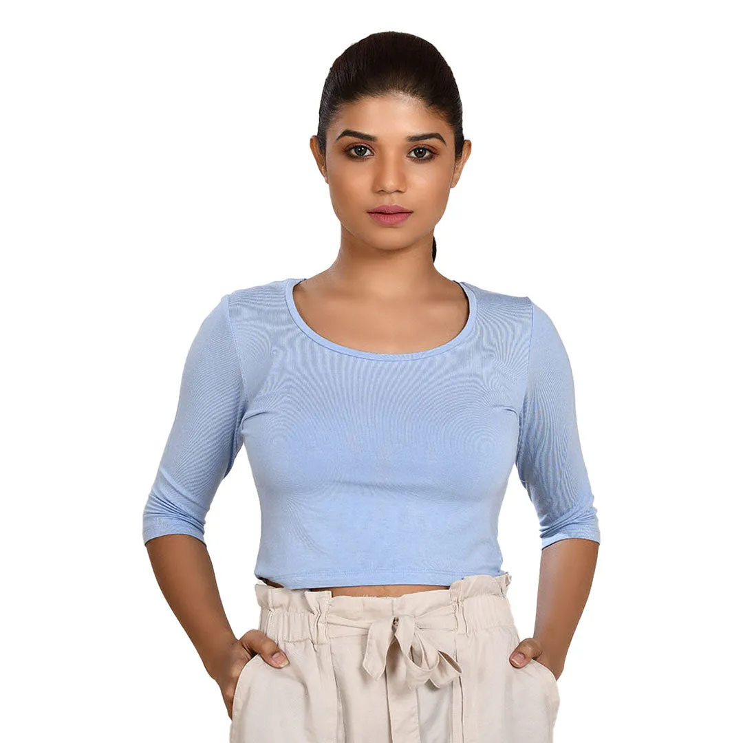 Cotton Rayon Blouses - Elbow Sleeves