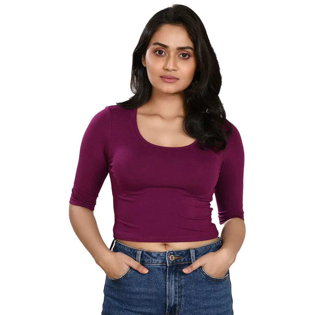 Cotton Rayon Blouses - Elbow Sleeves