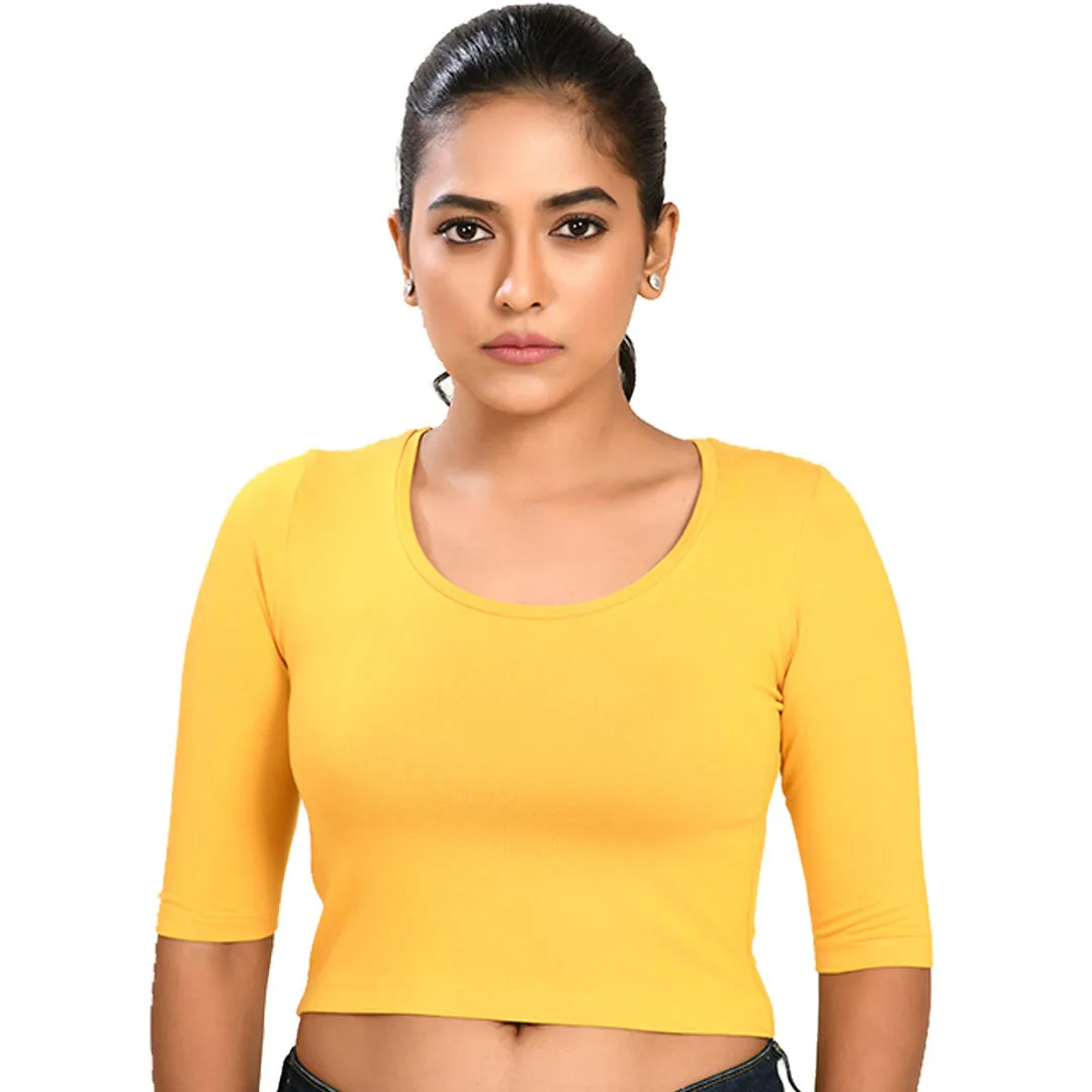 Cotton Rayon Blouses - Elbow Sleeves