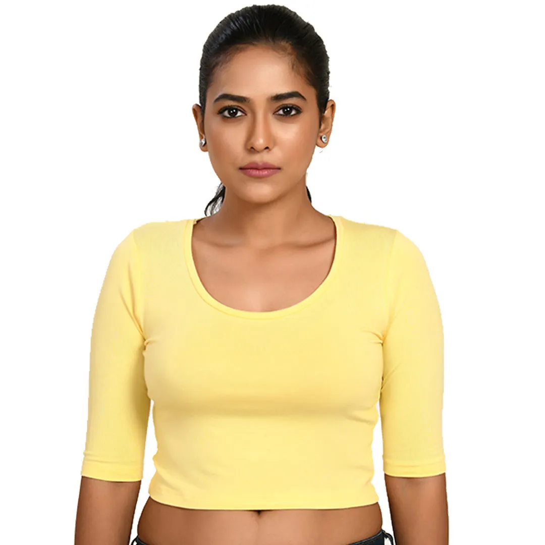 Cotton Rayon Blouses - Elbow Sleeves