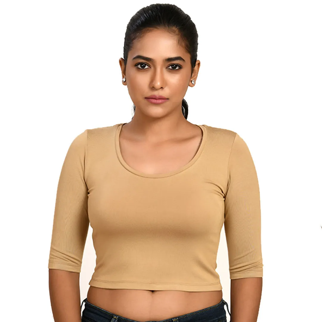 Cotton Rayon Blouses - Elbow Sleeves