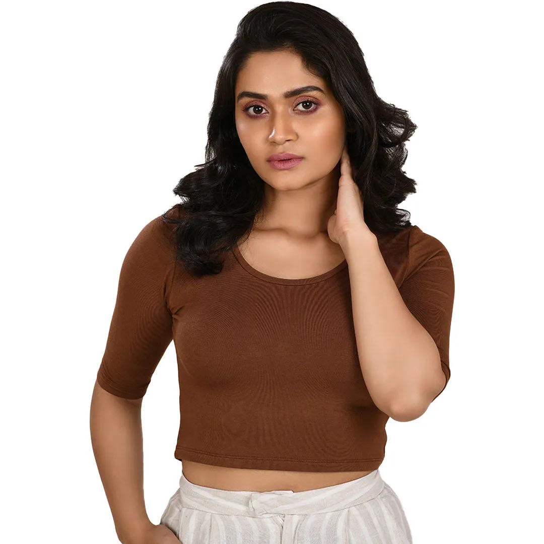 Cotton Rayon Blouses - Elbow Sleeves