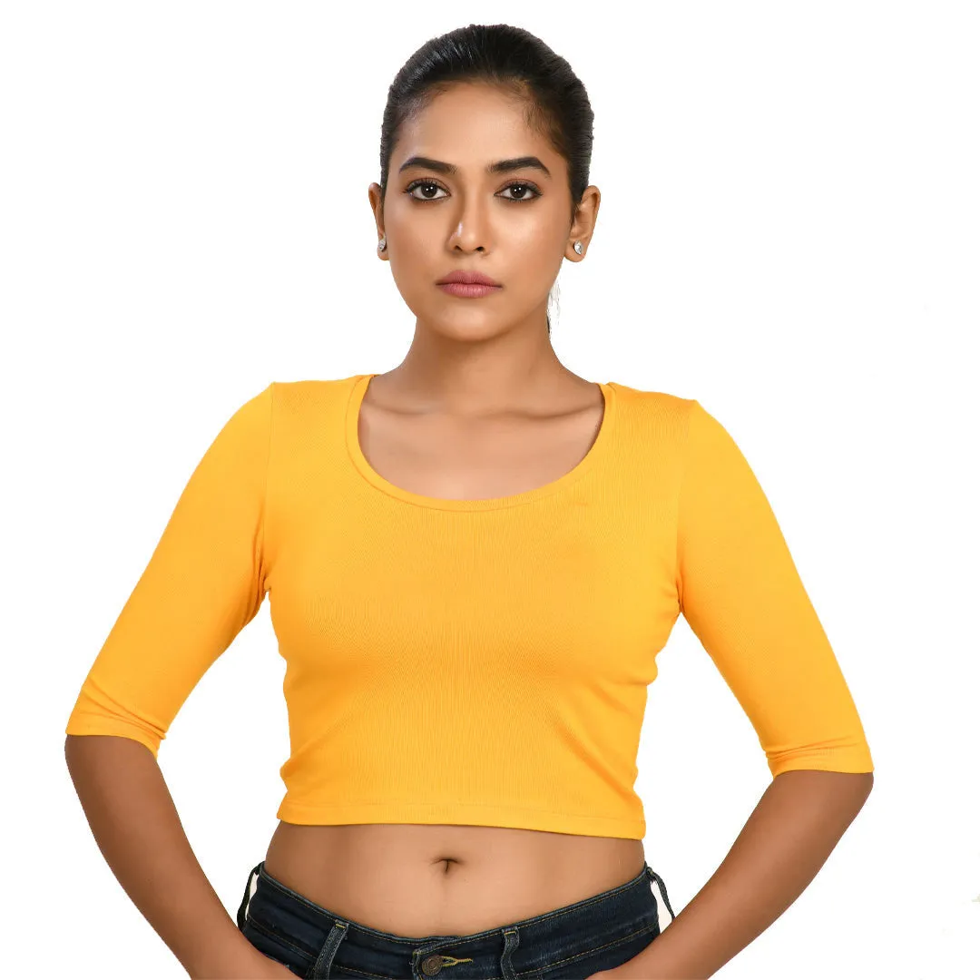 Cotton Rayon Blouses - Elbow Sleeves