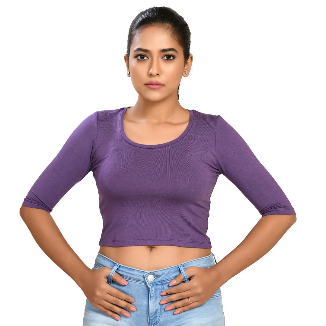 Cotton Rayon Blouses - Elbow Sleeves
