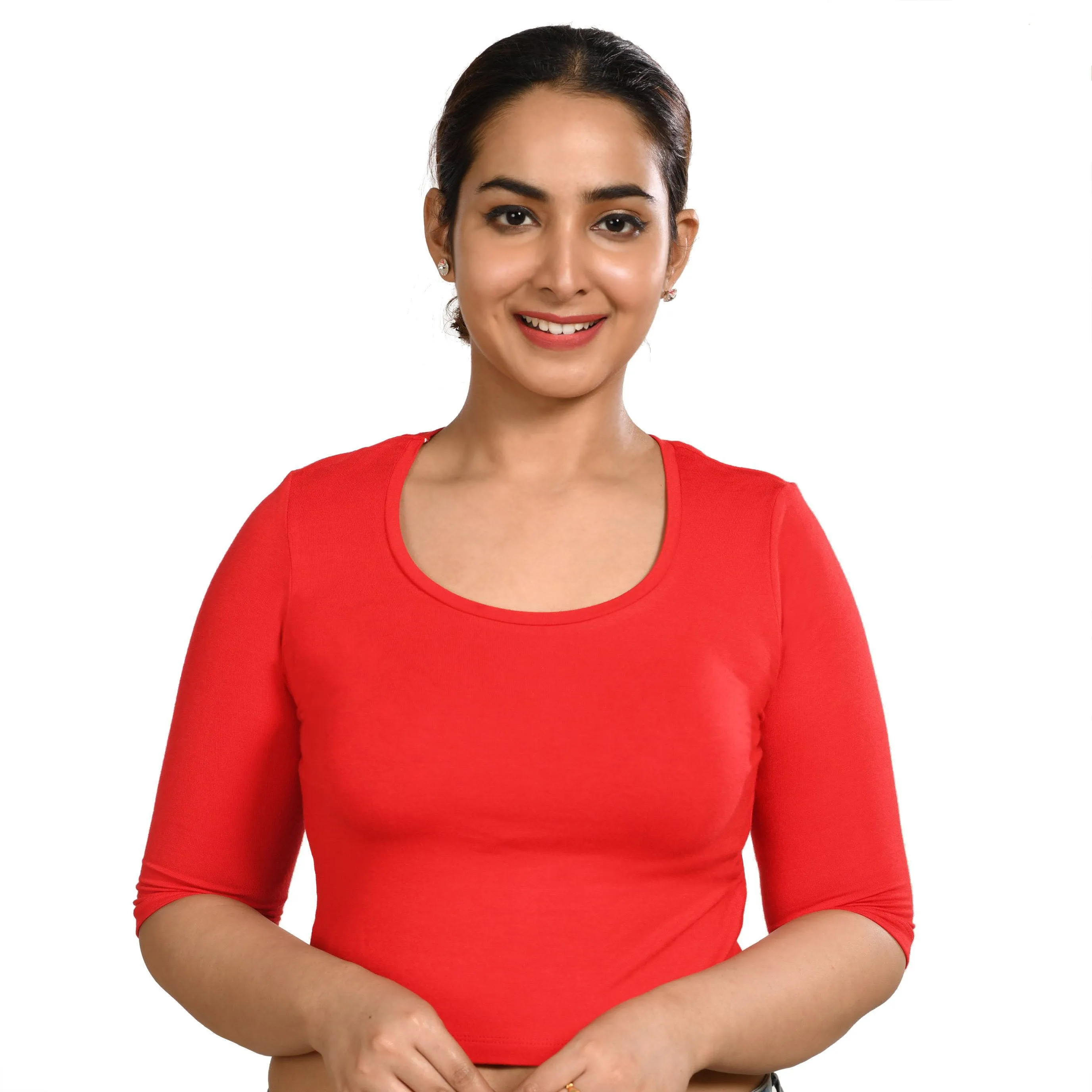 Cotton Rayon Blouses - Elbow Sleeves