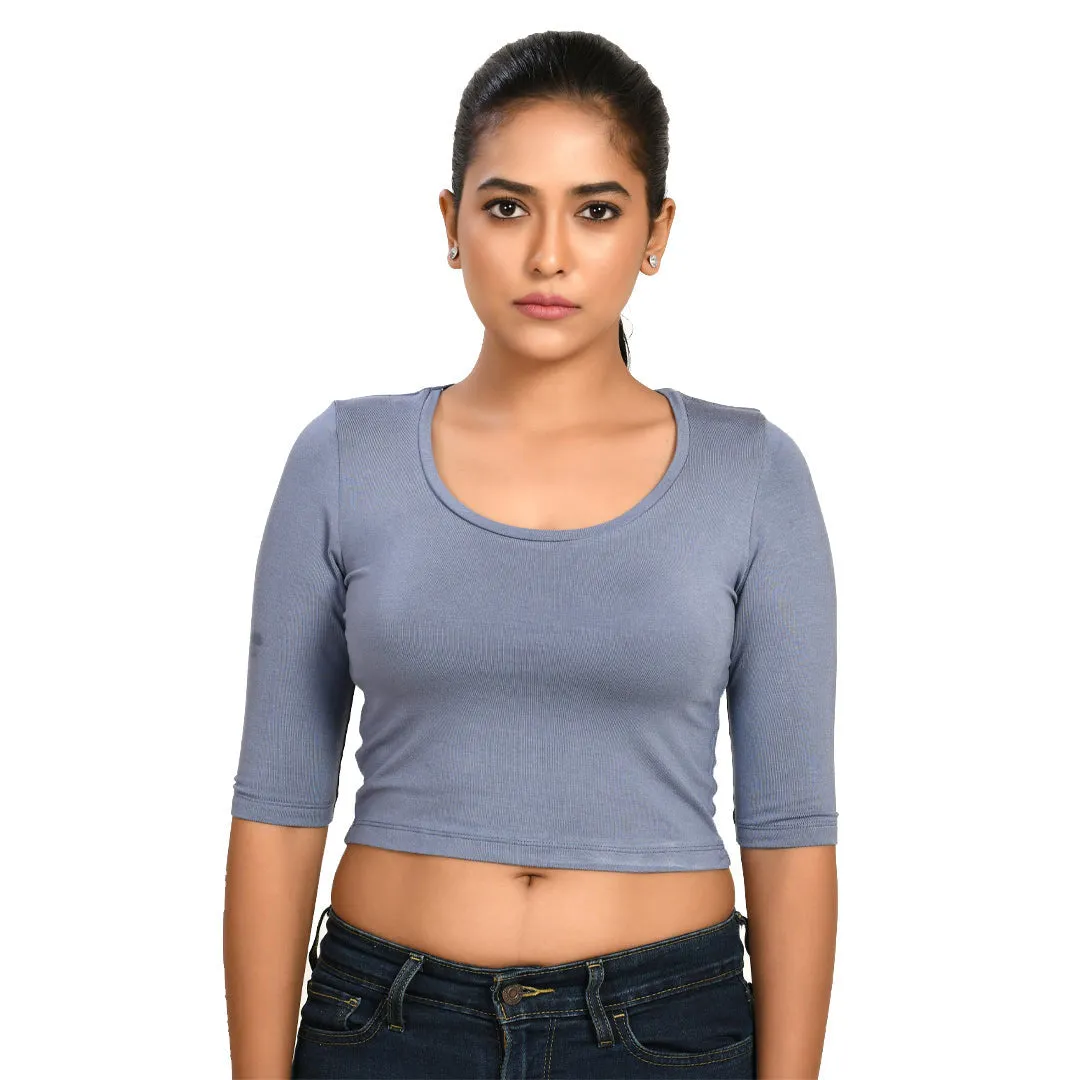 Cotton Rayon Blouses - Elbow Sleeves