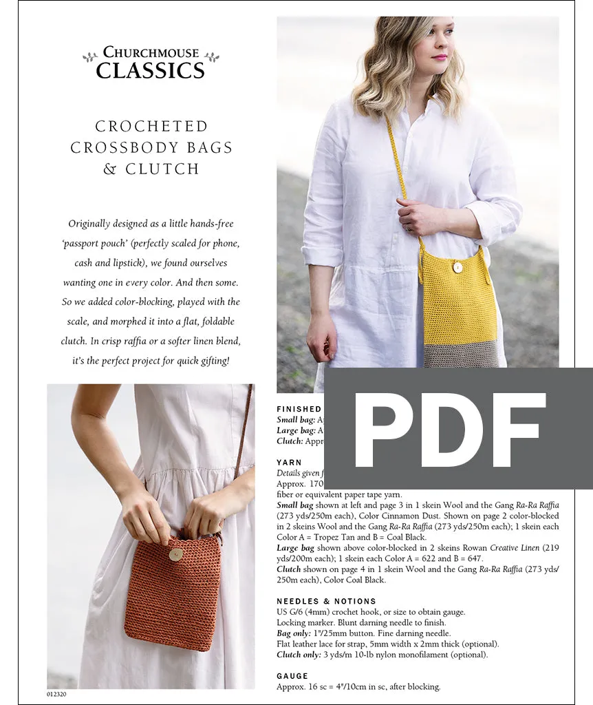 Crocheted Crossbody Bags & Clutch Pattern