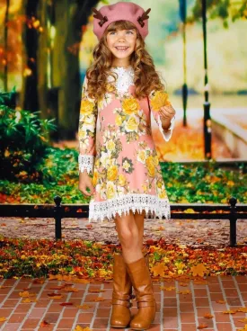 Cute Crochet Boho Floral Dress