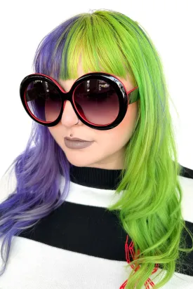 Edna Oversized Sunglasses - Red/Black