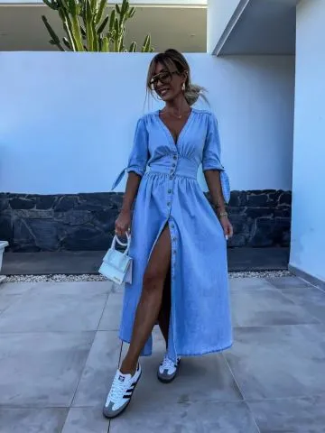 Eliza - Denim Maxi Dress