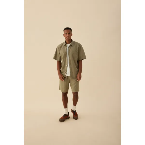 Forét Serene Linen SS Shirt (dusty olive)