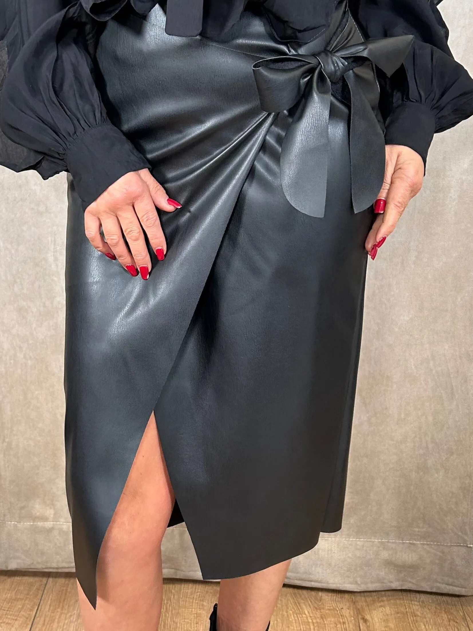 Freda Faux Leather Skirt