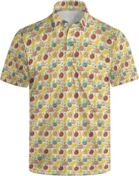 Funny Golf Shirts for Men Moisture Wicking Men's Fun Golf Polo Shirts Quick-Dry Polo Shirts Short Sleeve