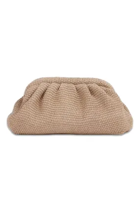 Gia Raffia Clutch Bag