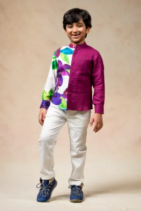 Half n half shirt