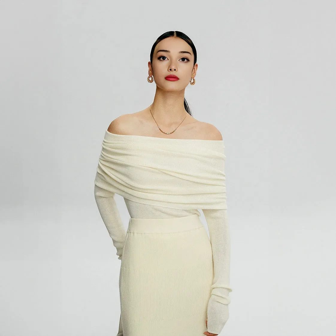 Heiress Off Shoulder Sweater