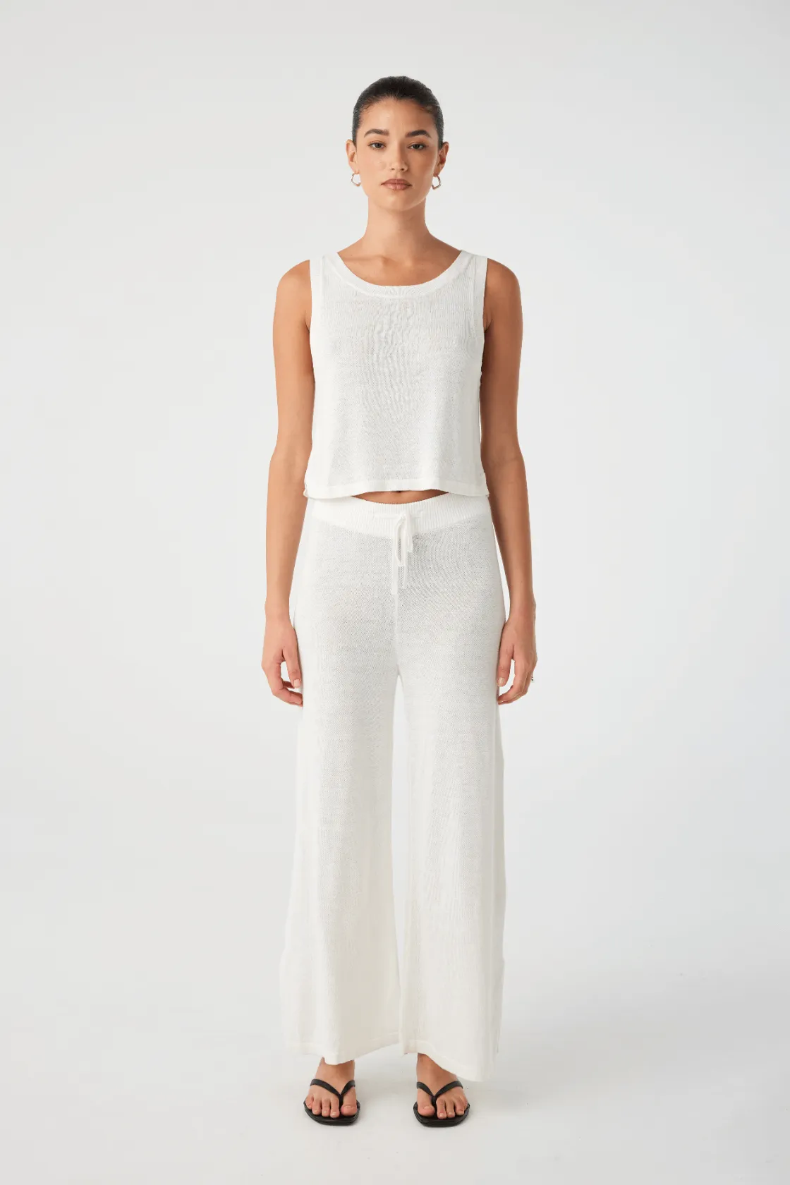 Hugo Linen Knit Tank - Cream