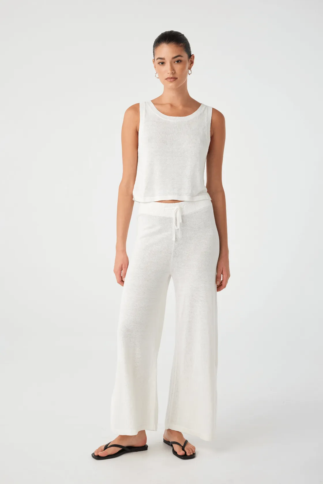 Hugo Linen Knit Tank - Cream