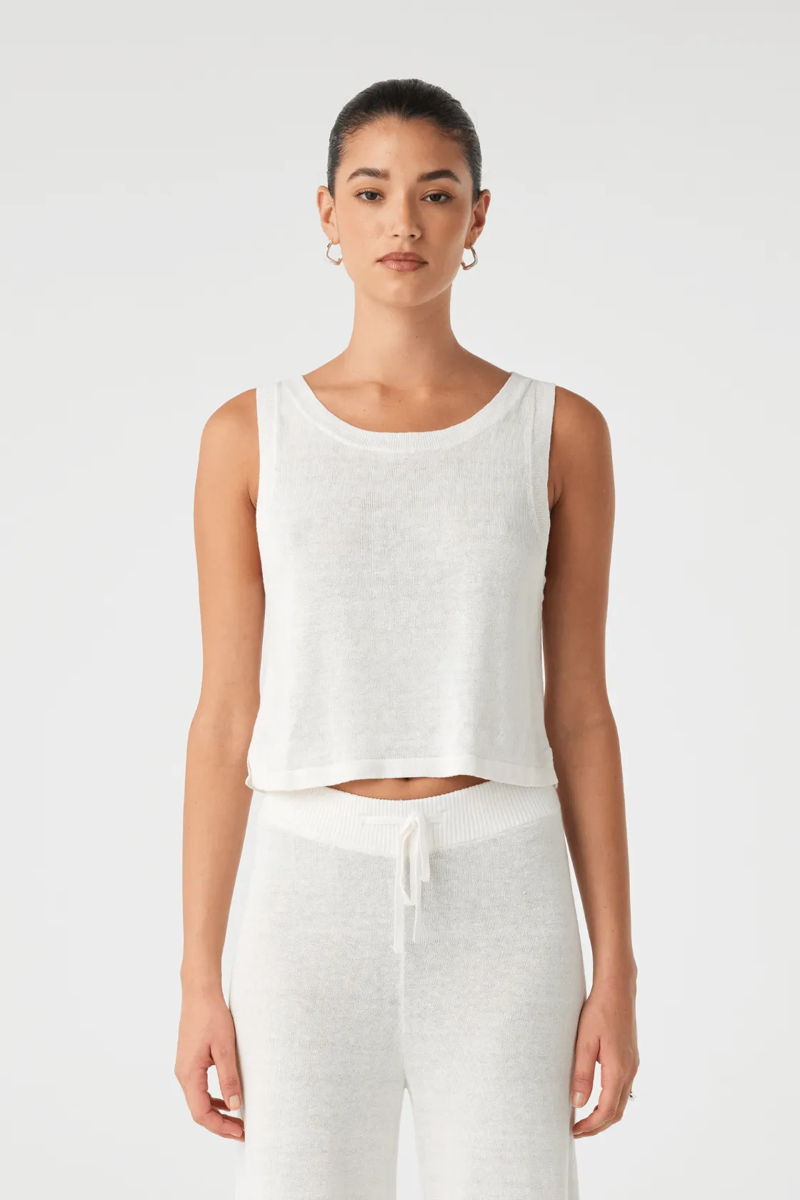 Hugo Linen Knit Tank - Cream