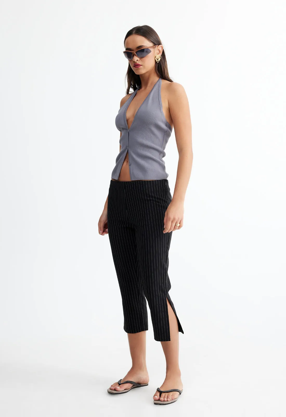 LEO CAPRI - ONYX PINSTRIPE