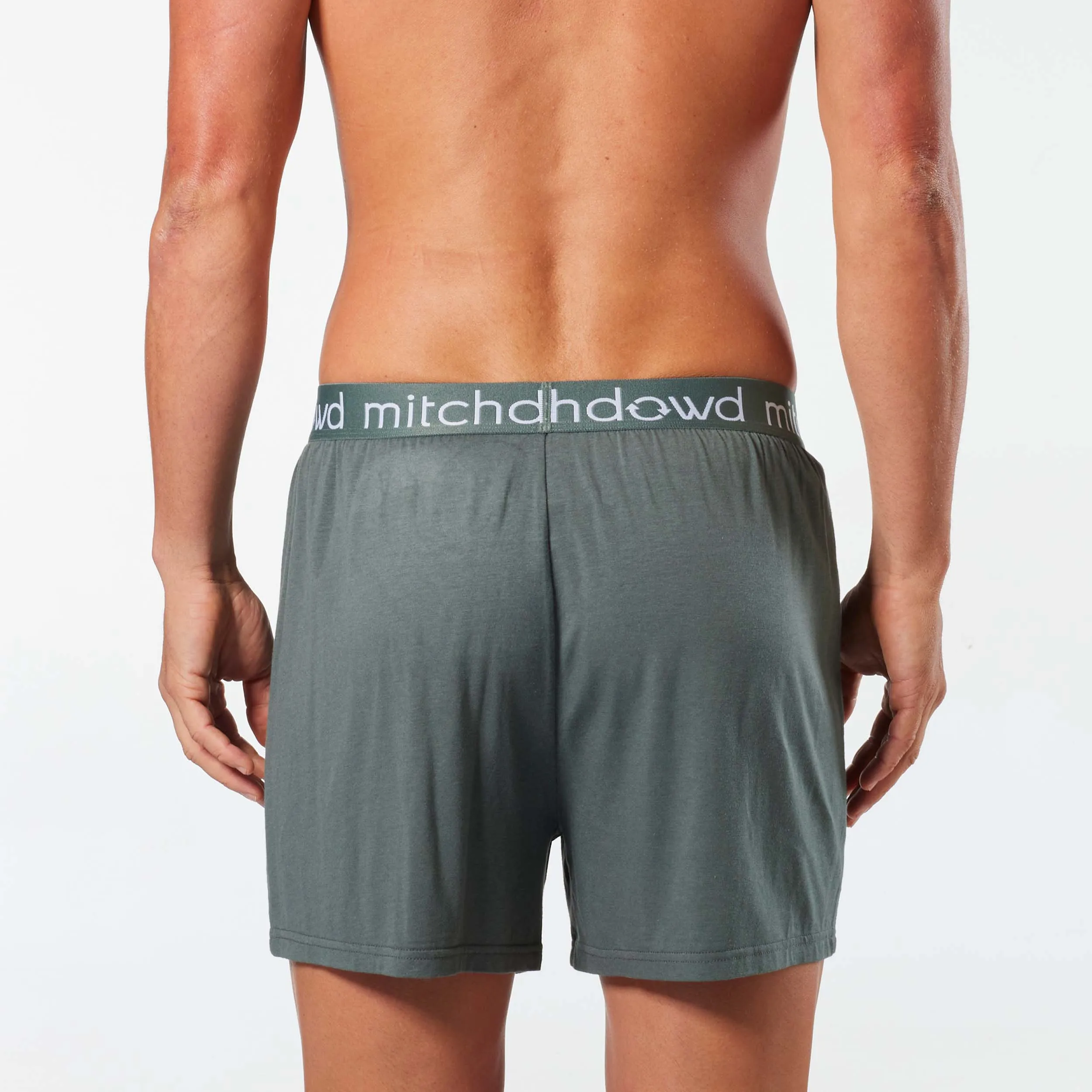 Men's Bamboo Loose Knit Boxer Shorts - Forest