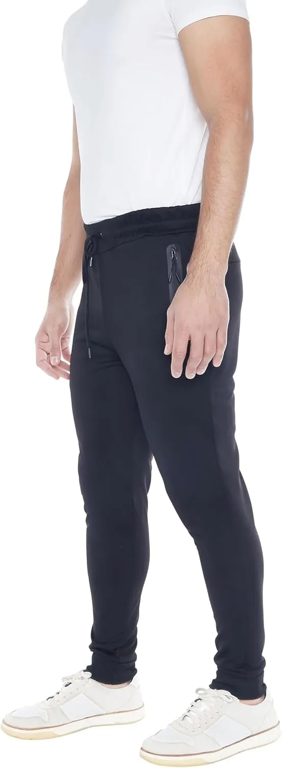 Mens Sweatpants 3- Pack Active Athletic Joggers with Zipper Pocket and Drawstring