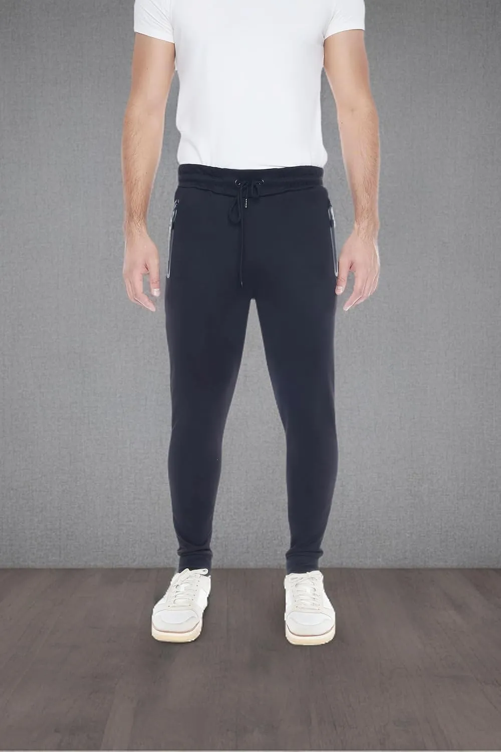 Mens Sweatpants 3- Pack Active Athletic Joggers with Zipper Pocket and Drawstring