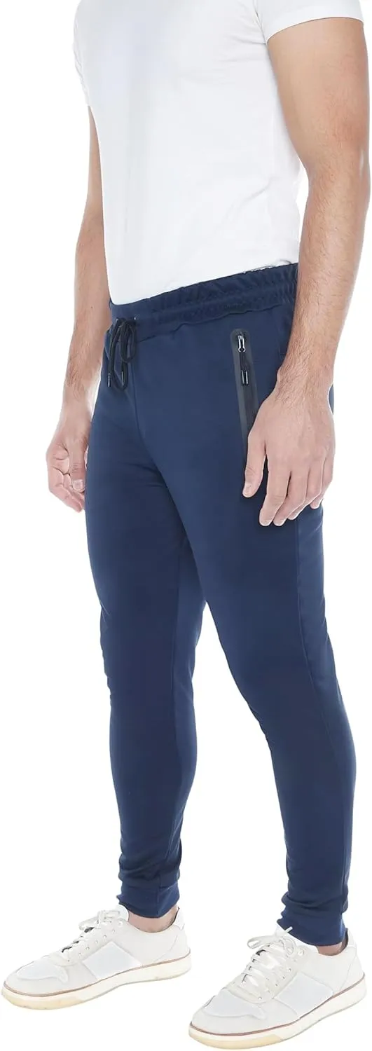 Mens Sweatpants 3- Pack Active Athletic Joggers with Zipper Pocket and Drawstring