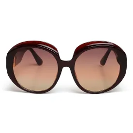 Metallic Accent Round Sunglasses